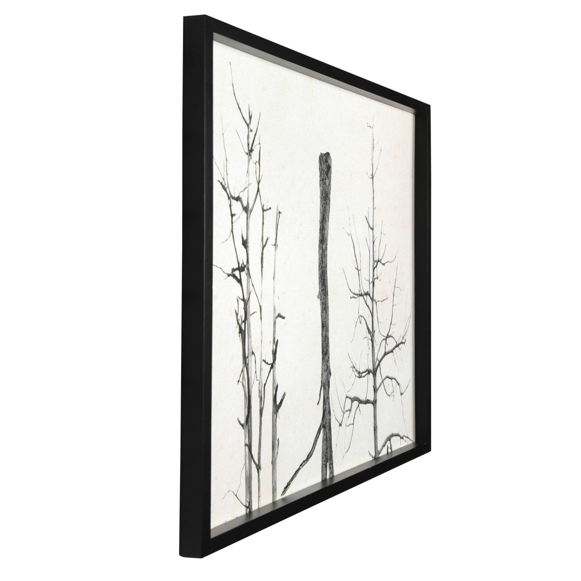 Hello Honey® Black Wood Framed Straight Branch Artwork Set